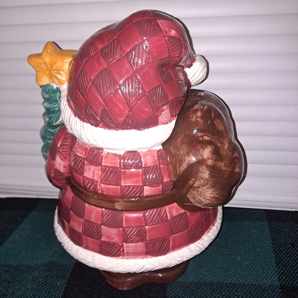 CKAO Home Trends Santa Claus Christmas Tree Cookie Jar Ceramic 1999 - Picture 5 of 8